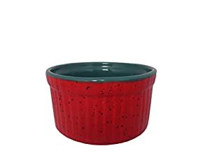 Buy Caffeine Ceramic Handmade Maroon And Blue Ramekins Bowls – (Set of ...