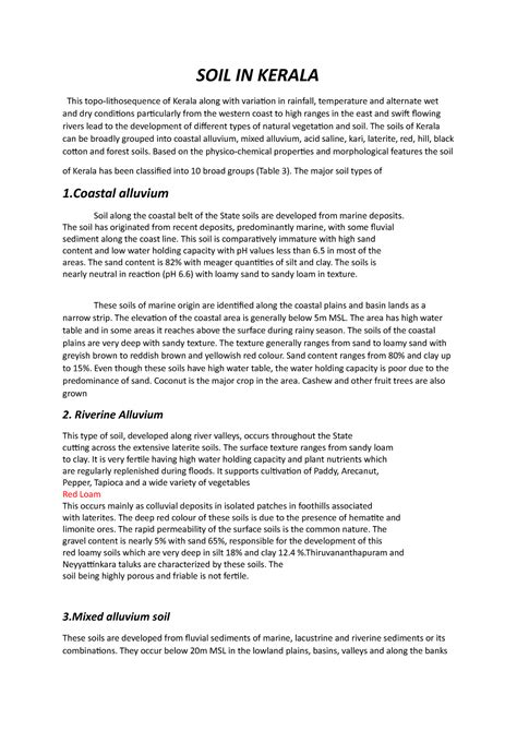 Soils in kerala - SOIL IN KERALA This topo-lithosequence of Kerala ...