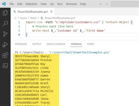 Read CSV PowerShell 的图像结果