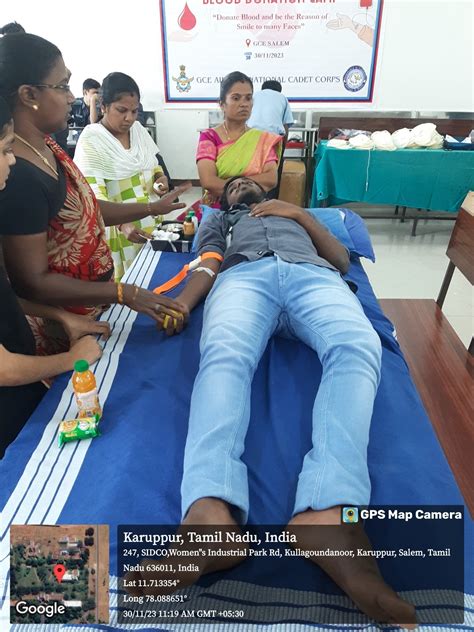 Special Blood Donation Camp at the GCE campus on 30.11.2023 | Gcesalem