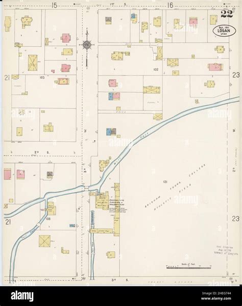 Sanborn Fire Insurance Map from Logan, Cache County, Utah Stock Photo ...