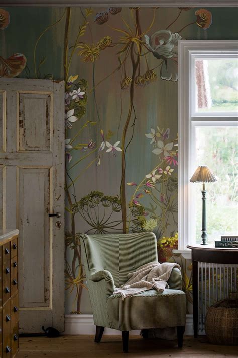 Vintage flowers wallpaper mural – Artofit