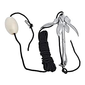 Anchor, Grapnel Anchors Kit PVC Marker Buoy 1.5kg for Ship(Silver ...