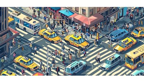 Busy City Street Scene 的图像结果