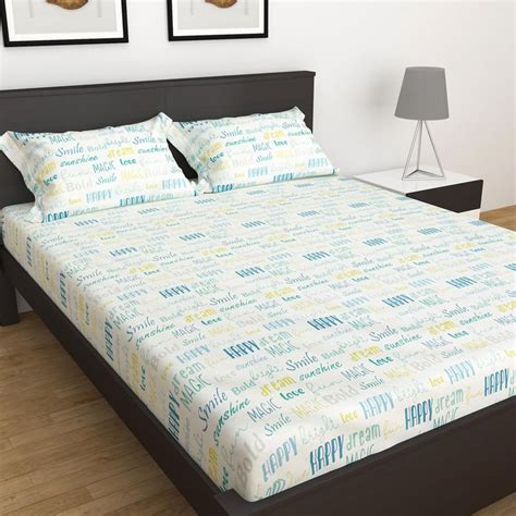 Buy Slate Cotton 150TC 3pcs Printed Queen Bedsheet Set from Home Centre ...