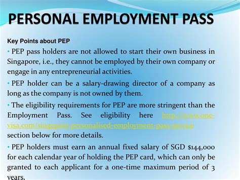 PPT - Singapore Personalised Employment Pass PowerPoint Presentation ...