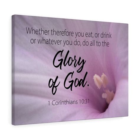 Scripture Walls Glory of Gods 1 Corinthians 10:31 Bible Verse Canvas ...