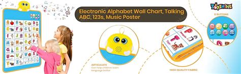Toyshine Electronic Wall Chart Talking Albabets Numbers Interactive ...