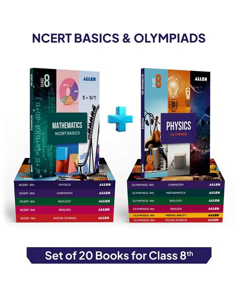 ALLEN Class 8 NCERT + Olympiad Complete Study Material – 20 Multicolor ...
