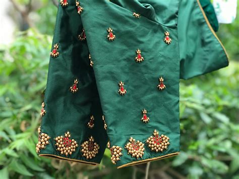 Green Kemp padakkam blouse – Aadambharaa