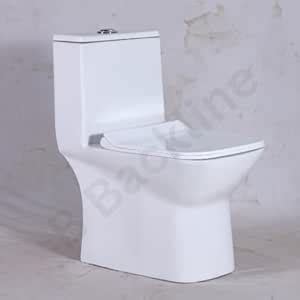 Ceramic One Piece Floor Mounted Commode Western Toilet/Rimless Commode ...
