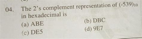 CO and Architecture: 2s complement