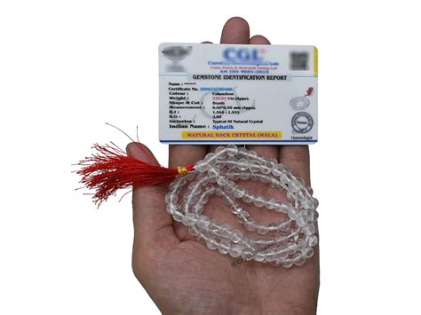 Sphatik Mala 108 Beads Original Japa Prayer Bead - Spatik Mala Healing ...