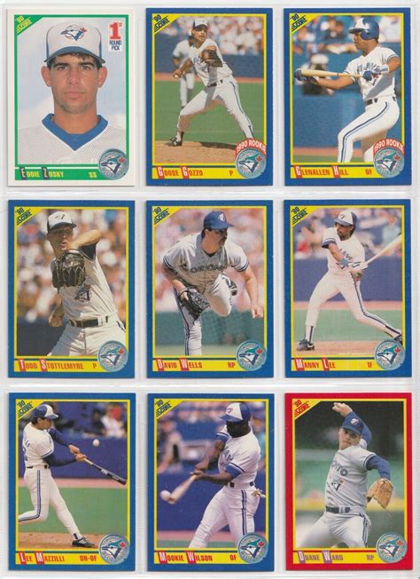 1990 Score Baseball Toronto Blue Jays cards Team Set of 24 | eBay