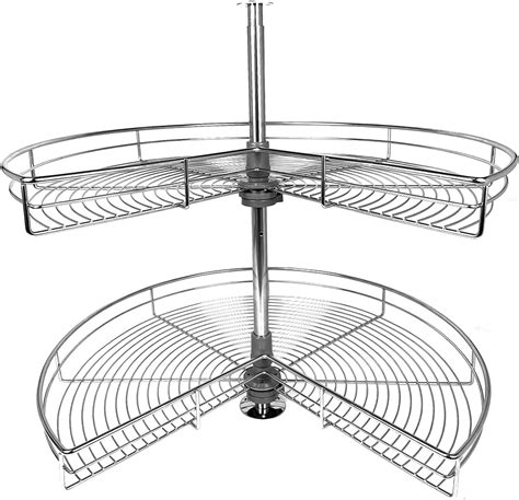 Buy 28 Inch Kidney Lazy Susan Turntable for Cabinets - 2 Tier ...