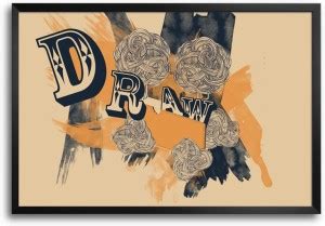 RangeeleInkers Draw Words Laminated Frame Poster Paper Print ...