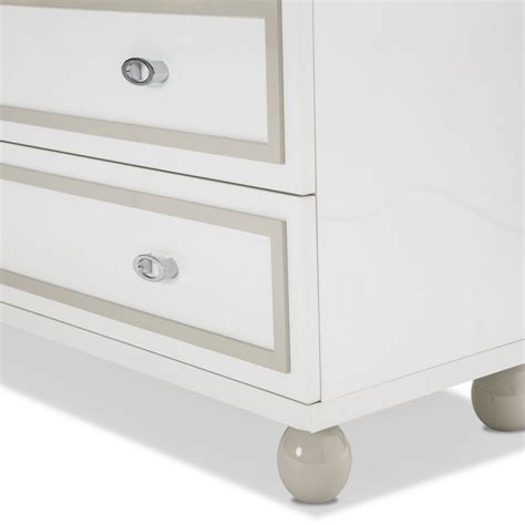 Michael Amini Sky Tower Bedroom Set White Cloud Finish