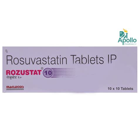 Rozustat 10 Tablet | Uses, Side Effects, Price | Apollo Pharmacy
