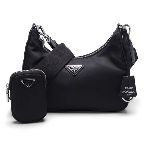 PRADA RE-EDITION 2005 SHOULDER BAG NYLON BLACK