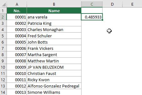 Image result for Excel Random Selection