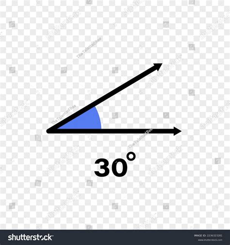 30 Degree Angle Icon Geometric Symbol Stock Vector (Royalty Free ...