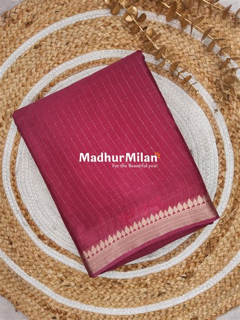 KALINI CHIFFION SAREE MULBERRY – Madhur Milan