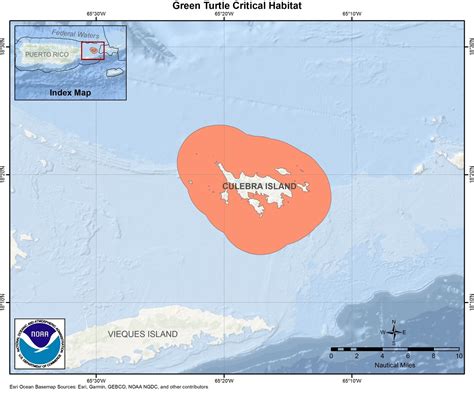 Green Turtle Critical Habitat Map and GIS Data | NOAA Fisheries