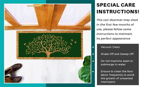 Buy Onlymat Natural Coco Coir Green and Beige Attractive Tree with ...
