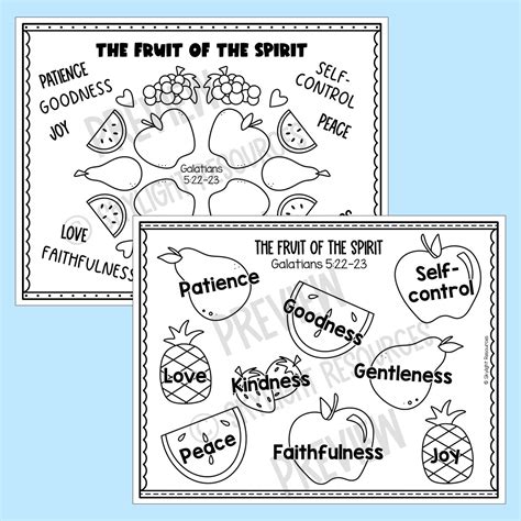 Fruits Of The Spirit Coloring Pages at James Ivery blog