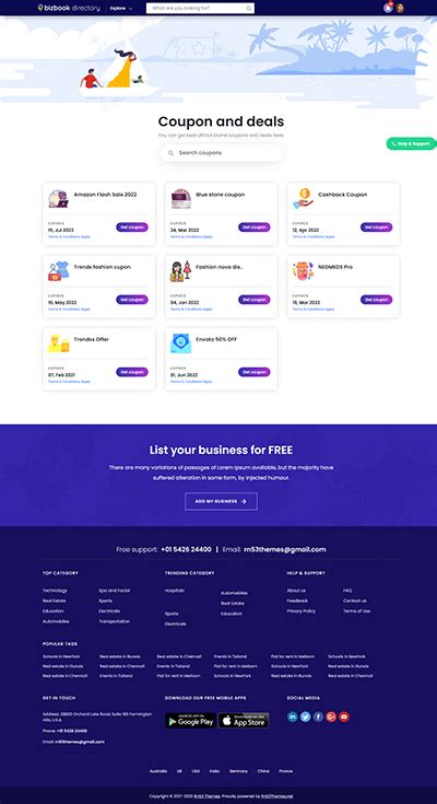 BizBook Directory & Listing Template