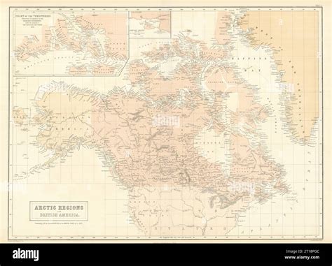 Canadian Arctic Archipelago. British America. Canada. Russian Alaska 1854 map Stock Photo - Alamy