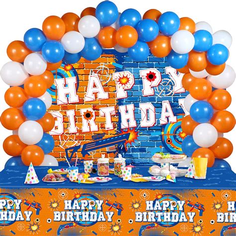 Buy 62 Pieces Dart War Happy Birthday Party Decorations Dart Birthday ...