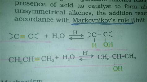 Conversion of propene to propan-2-ol - Brainly.in