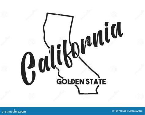 Golden State Map, USA Vector Background | CartoonDealer.com #100134471