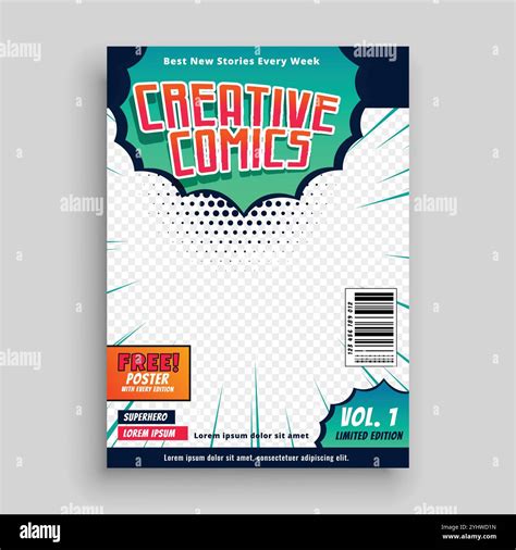 comic book cover template design Stock Vector Image & Art - Alamy