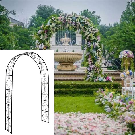 Gdrasuya10 7.2ft x 4.6ft Metal Black Wedding Arch Garden Arch India | Ubuy