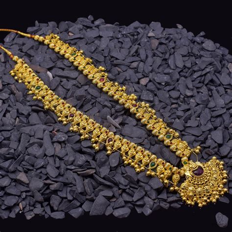 Buy online hand made peacock kolhapuri saaj. – Rishabh Gold