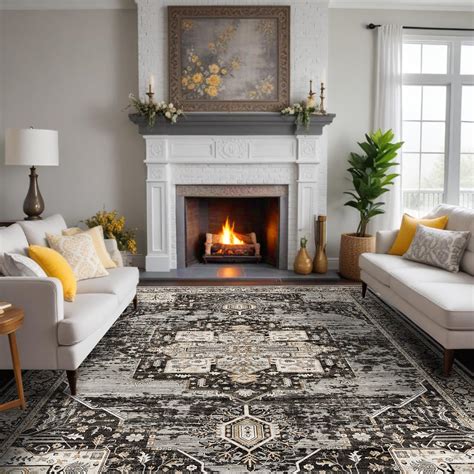 Amazon.com: 9x12 Area Rugs Washable Rug: Modern Abstract Living Room ...