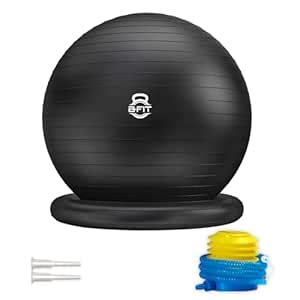B fit Yoga Ball Chair Exercise Ball Chair with Base & Bands for Home ...