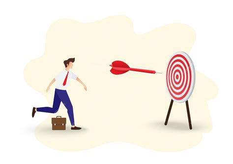 Business objective and strategy. business concept. businessman throwing ...