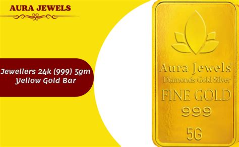Buy AURA Jewels - Jewellers 24k (999) 5gm Yellow Gold Bar at Amazon.in