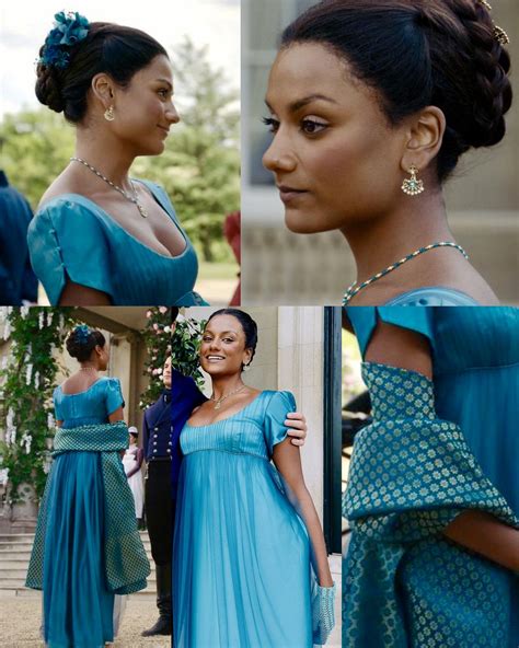 Kate Sharma wearing gorgeous blue and green dresses👗💚 : r/BridgertonNetflix