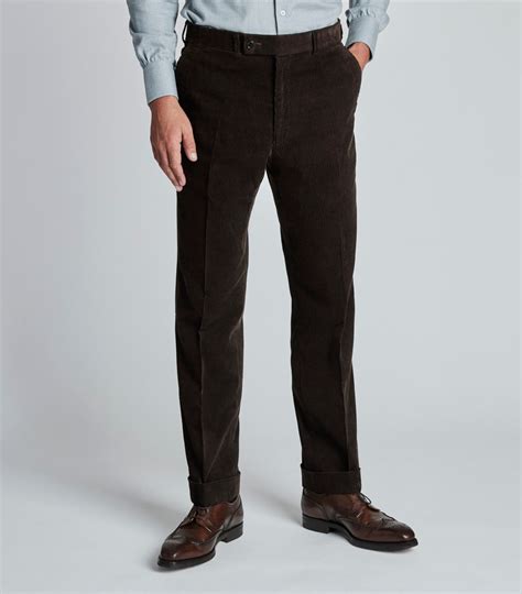 Brown Cotton Cord Trousers – Huntsman Savile Row