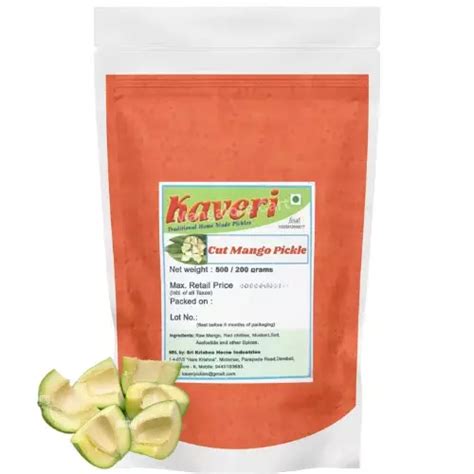 Kaveri Cut Mango Pickle 500g - Authentic Mangalore Special Pickle, Fast ...