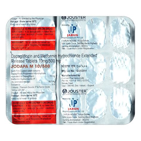 Jodapa M 10/500 - Strip of 15 Tablets : Amazon.in: Health & Personal Care