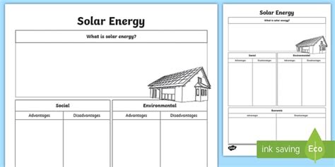 Solar Energy Research Worksheet—AC9S6U03
