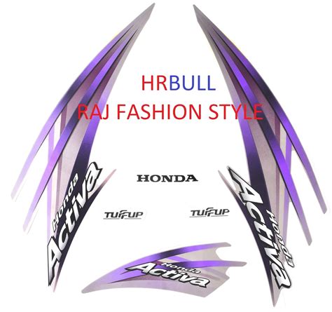 HRBull Activa Scooty Purple Sticker & Decal for Scooty_Purple(RFS_ACT ...