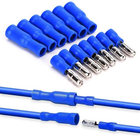 JUKR Male Female Bullet Crimpable and Solderable Wire Cable Connector ...