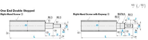 Lead Screws-One End Double Stepped | MISUMI | MISUMI India