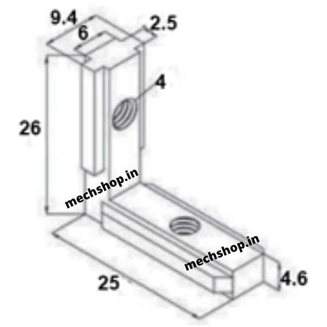 2020 Aluminium Profile L Shape Inner Corner Connector Joint with Screw ...
